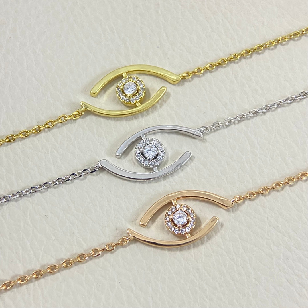 [Dawnora Jewelry]Lucky Eye Pave-Set Diamond Bracelet