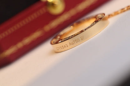 [Dawnora Jewelry]LOVE NECKLACE ADJUSTABLE ROSE GOLD