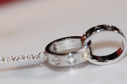 [Dawnora Jewelry]LOVE NECKLACE PINK GOLD AND SILVER