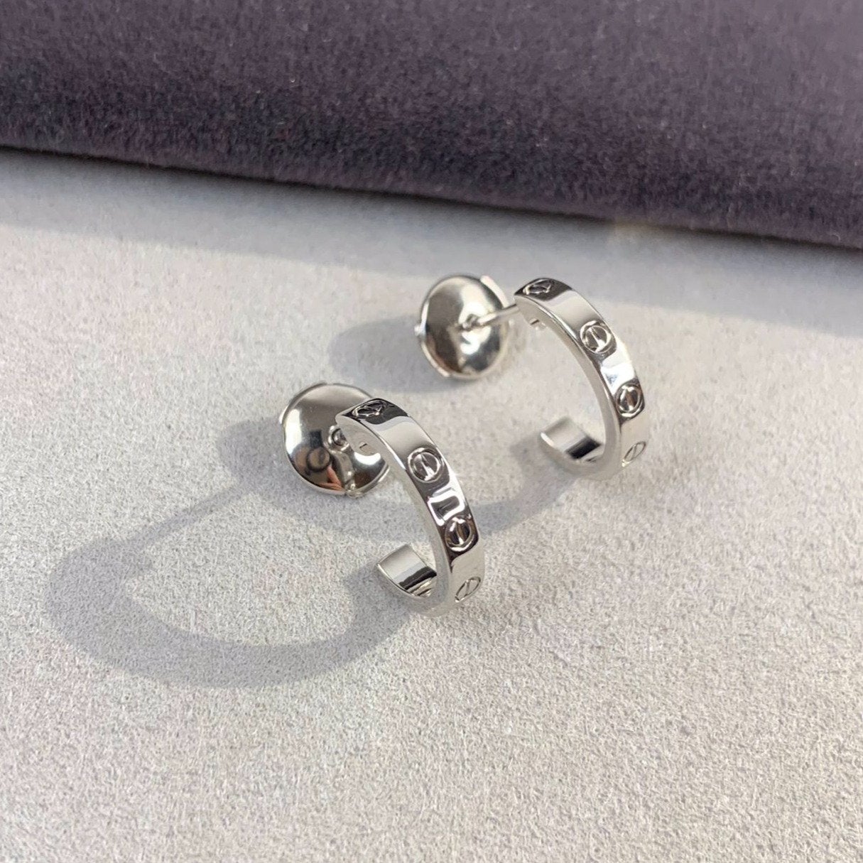 [Dawnora Jewelry]LOVE EARRINGS 2.65MM SILVER
