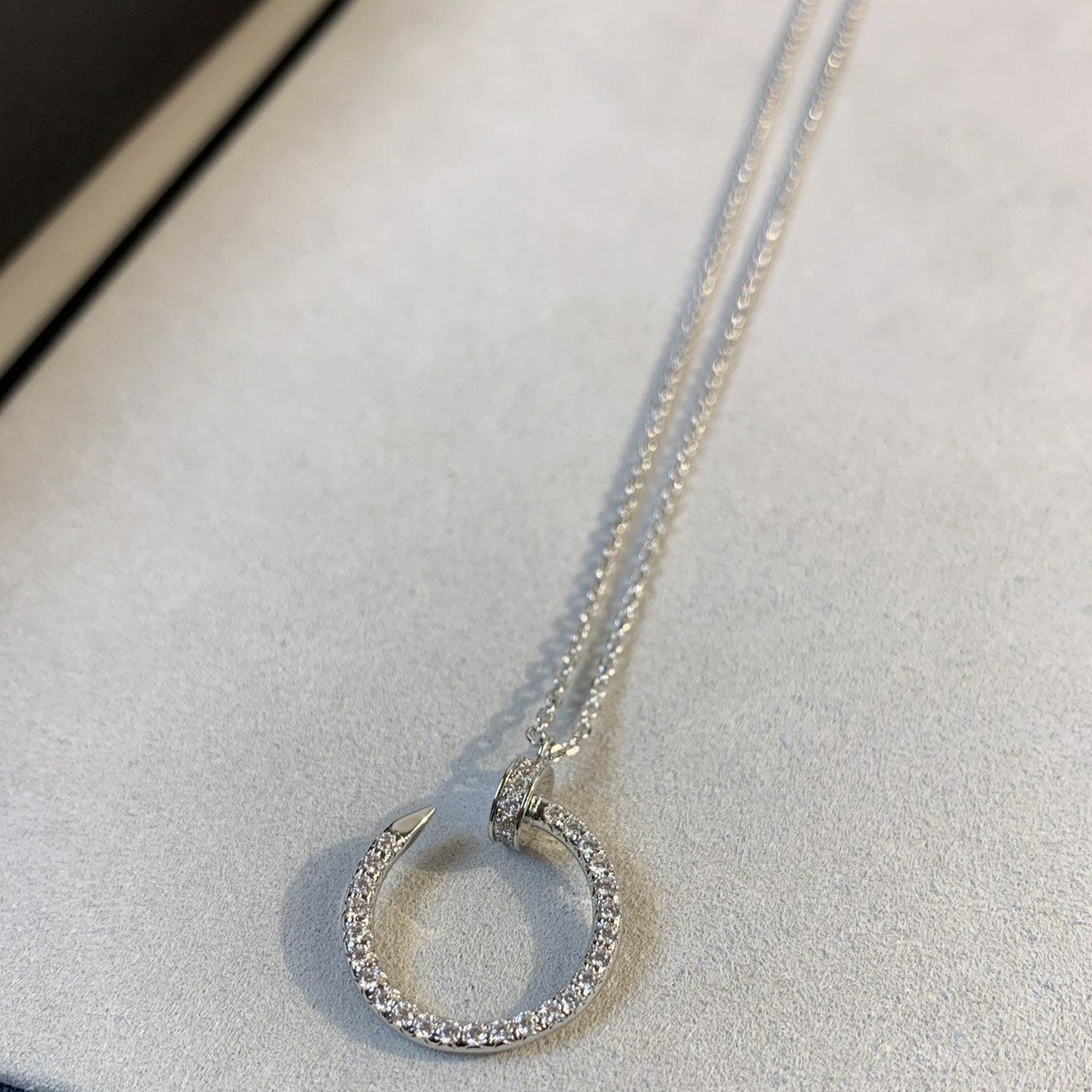[Dawnora Jewelry]JUSTE NECKLACE SILVER DIAMONDS