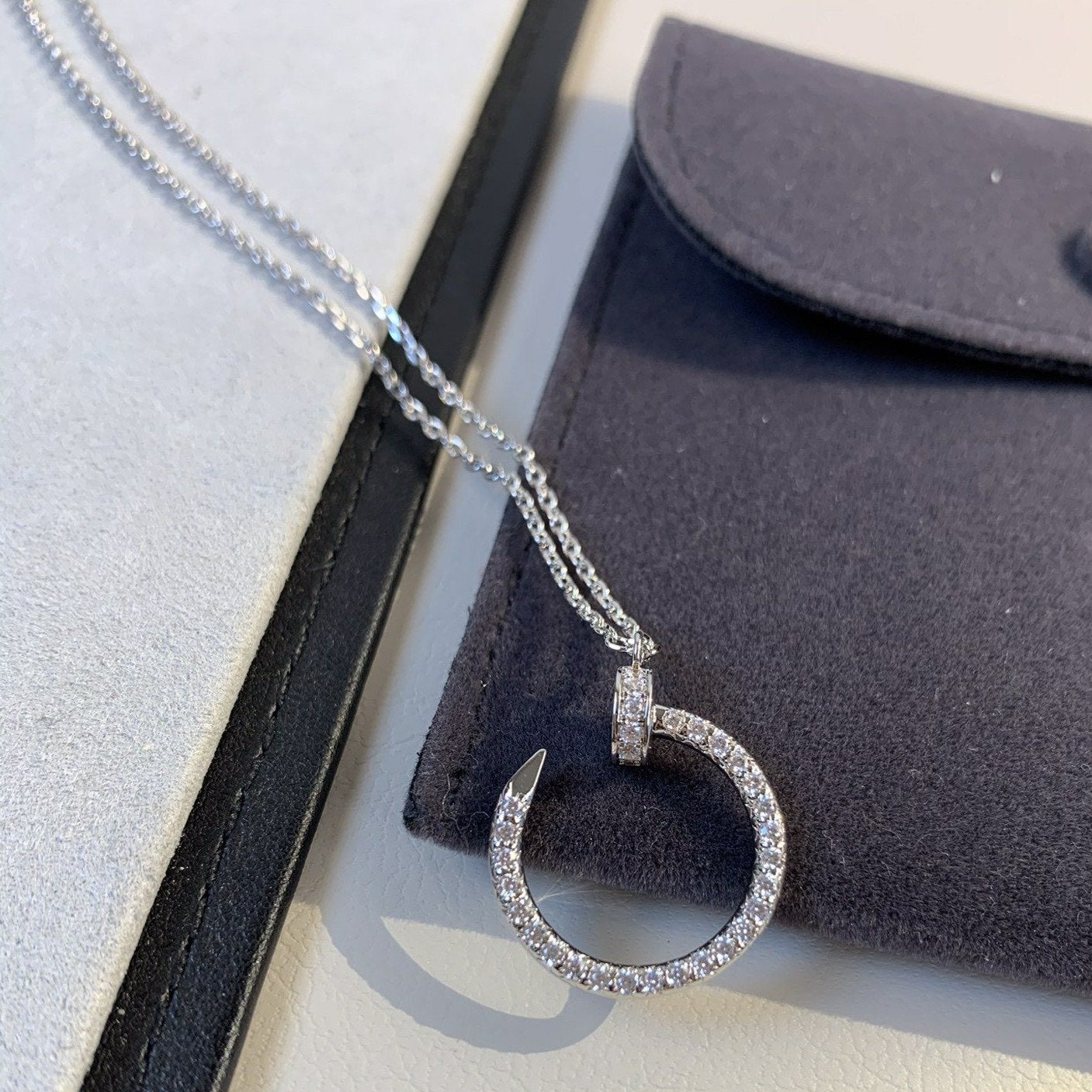 [Dawnora Jewelry]JUSTE NECKLACE SILVER DIAMONDS