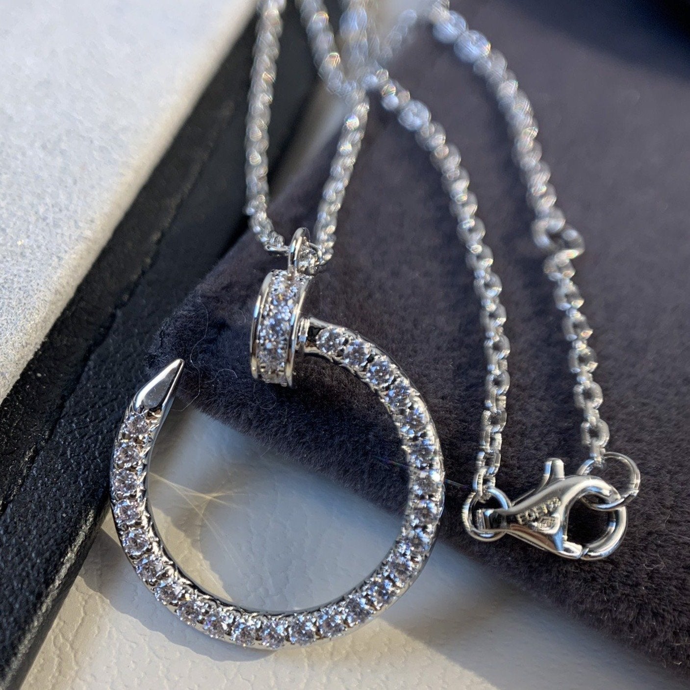 [Dawnora Jewelry]JUSTE NECKLACE SILVER DIAMONDS