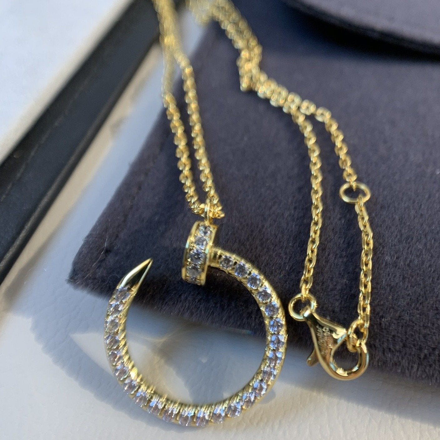[Dawnora Jewelry]JUSTE NECKLACE GOLD DIAMONDS