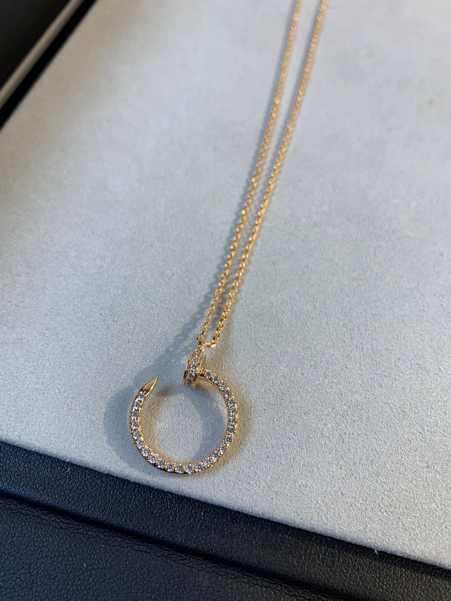 [Dawnora Jewelry]JUSTE NECKLACE PINK GOLD DIAMONDS
