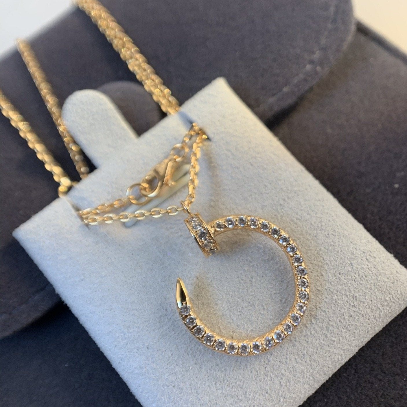 [Dawnora Jewelry]JUSTE NECKLACE PINK GOLD DIAMONDS