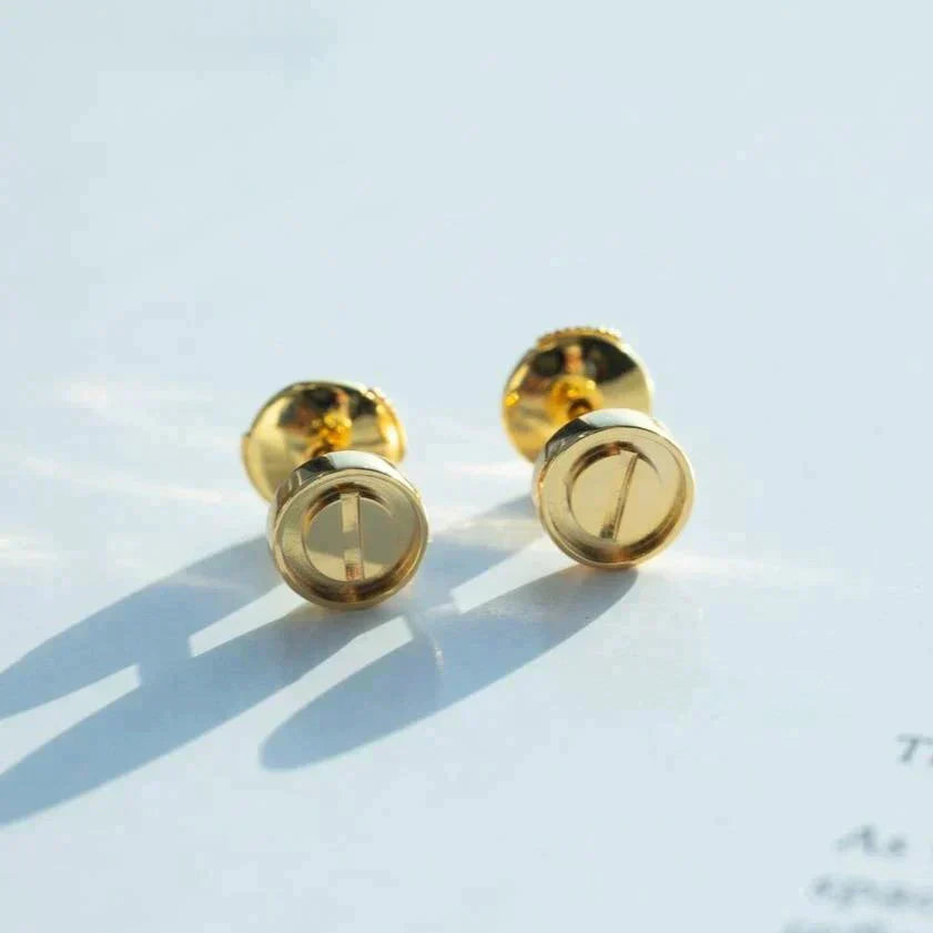 [Dawnora Jewelry]LOVE EARRINGS GOLD 10MM