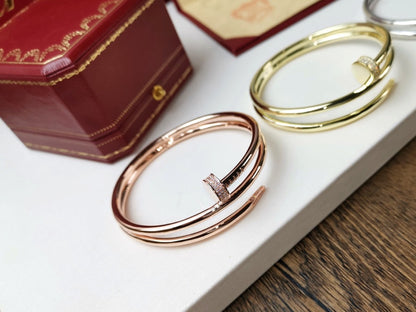 [Dawnora Jewelry]JUSTE BRACELET 3.5MM DOUBLE ROW DIAMOND