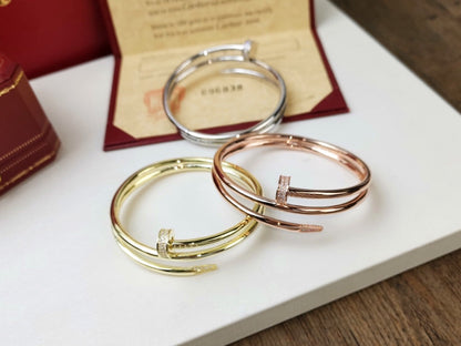 [Dawnora Jewelry]JUSTE BRACELET 3.5MM DOUBLE ROW DIAMOND