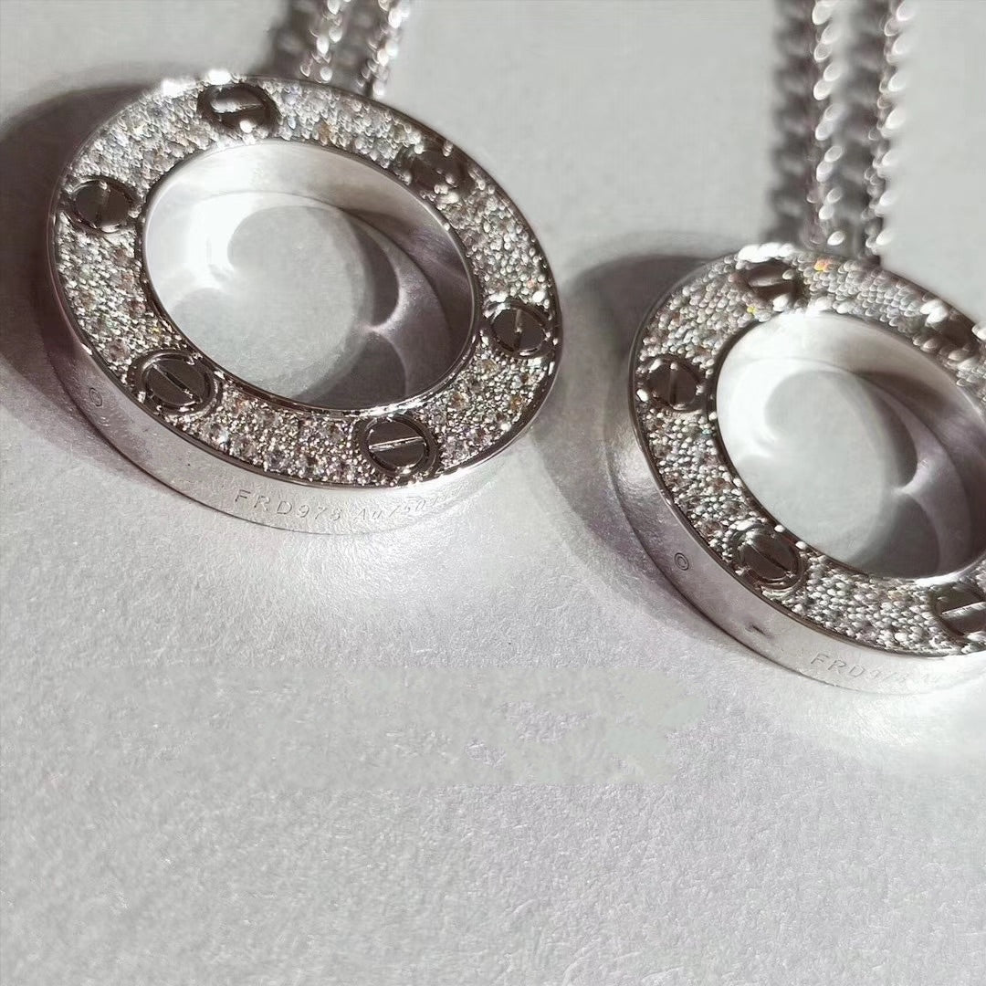 [Dawnora Jewelry]LOVE NECKLACE ADJUSTABLE SILVER