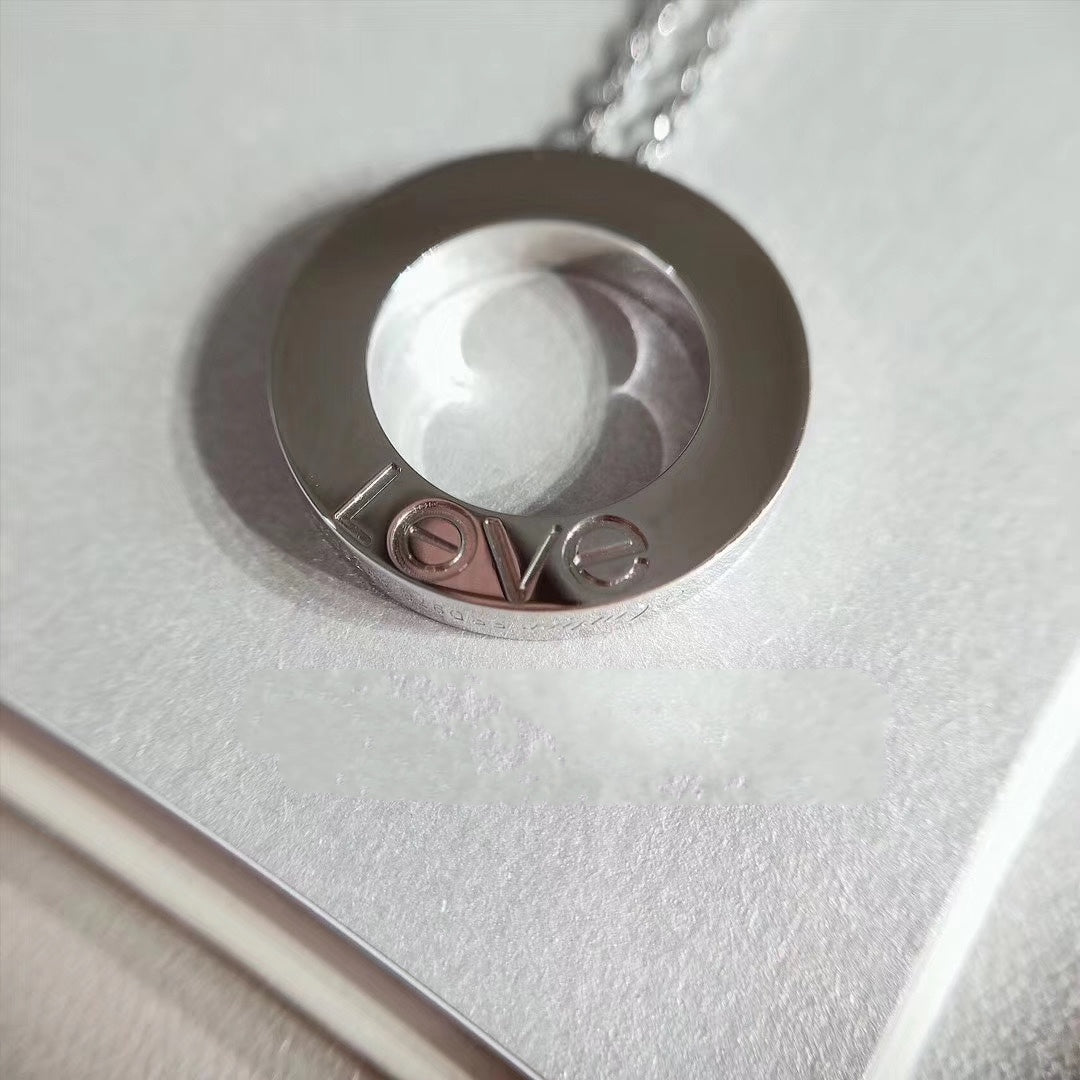 [Dawnora Jewelry]LOVE NECKLACE ADJUSTABLE SILVER