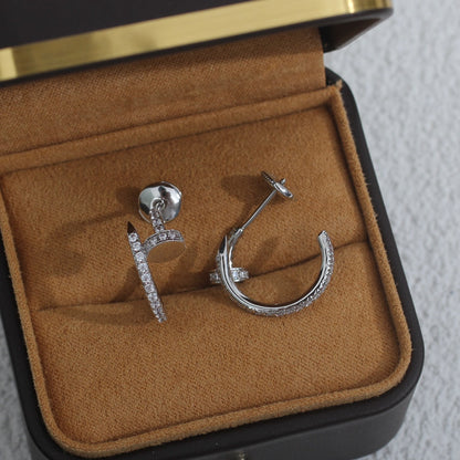 [Dawnora Jewelry]JUSTE EARRINGS 12.75MM SILVER DIAMOND