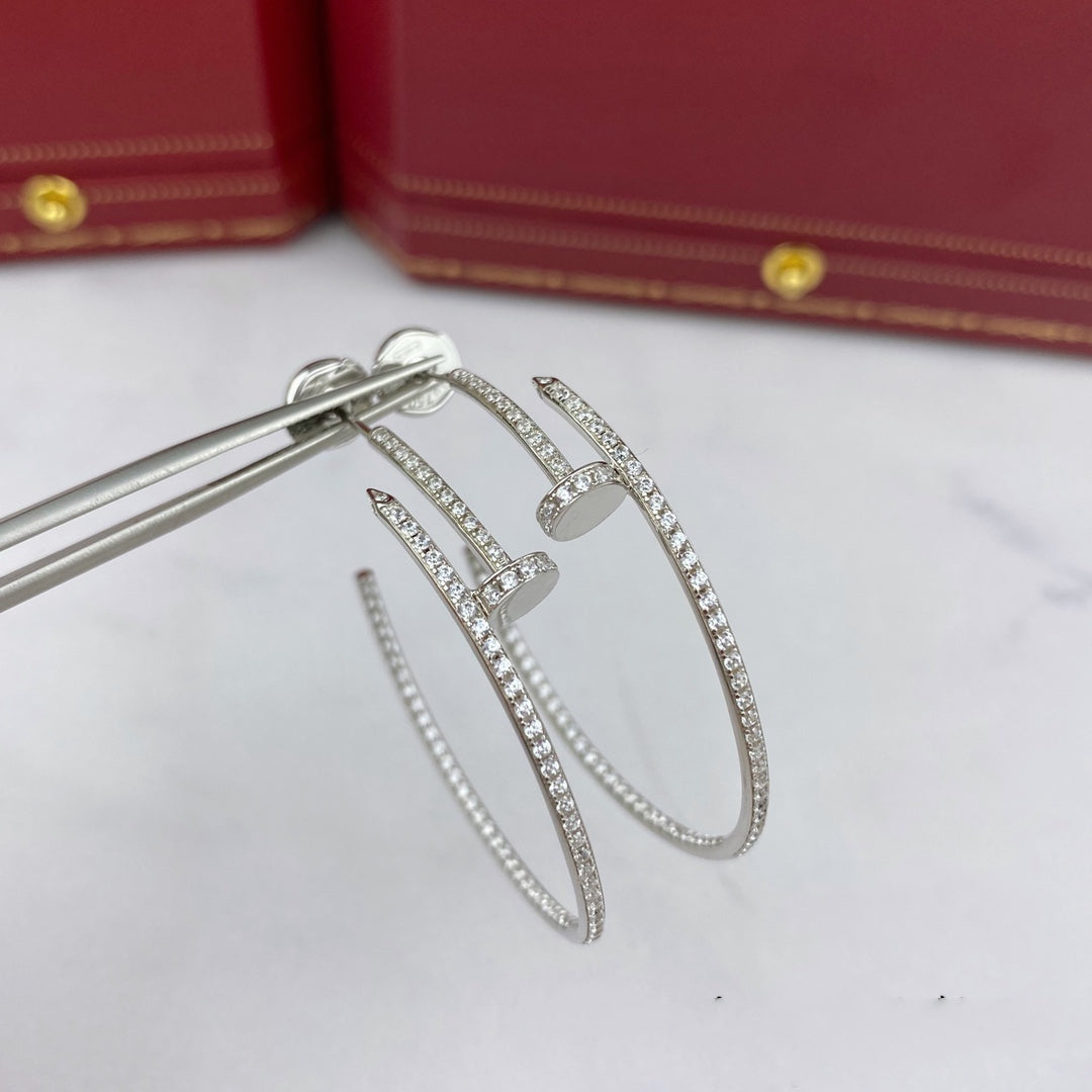[Dawnora Jewelry]JUSTE EARRINGS FULL DIAMONDS 1.8MM