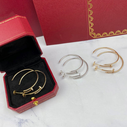 [Dawnora Jewelry]JUSTE EARRINGS FULL DIAMONDS 1.8MM