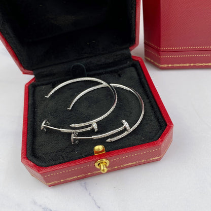 [Dawnora Jewelry]JUSTE EARRINGS FULL DIAMONDS 1.8MM