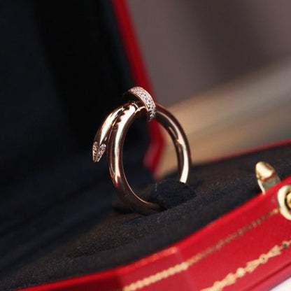 [Dawnora Jewelry]JUSTE RING 2.65MM PINK GOLD DIAMOND