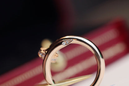 [Dawnora Jewelry]JUSTE RING 2.65MM PINK GOLD DIAMOND