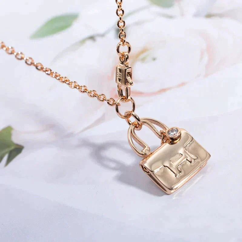 [Dawnora Jewelry]AMULETTE PEDANT ROSE GOLD NECKLACE