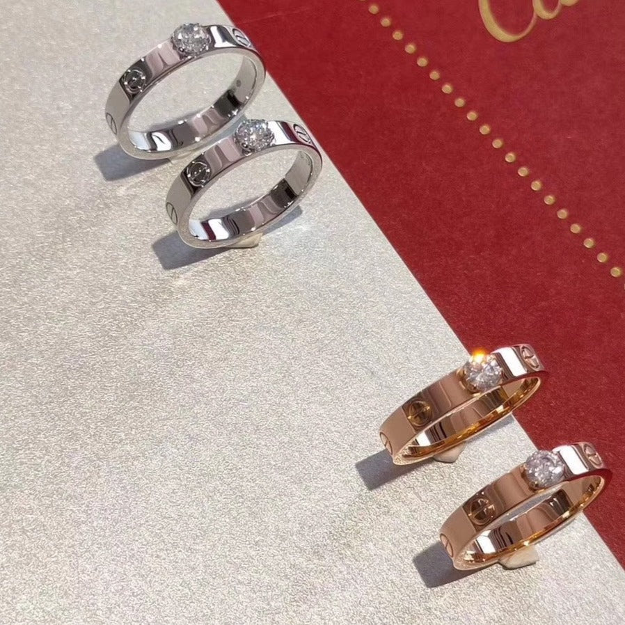 [Dawnora Jewelry]LOVE RING 3.6MM 1 BIG DIAMOND
