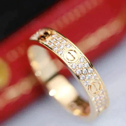[Dawnora Jewelry]LOVE RING 3.6MM DIAMOND PAVED