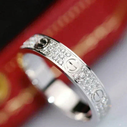 [Dawnora Jewelry]LOVE RING 3.6MM DIAMOND PAVED