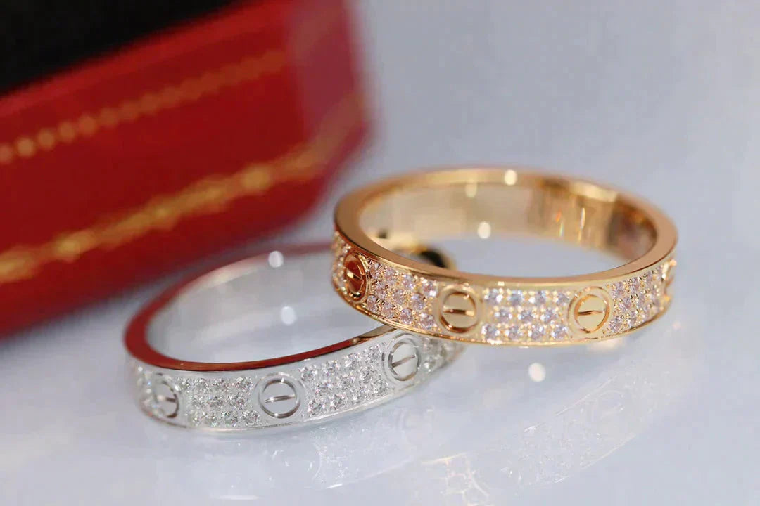 [Dawnora Jewelry]LOVE RING 3.6MM DIAMOND PAVED