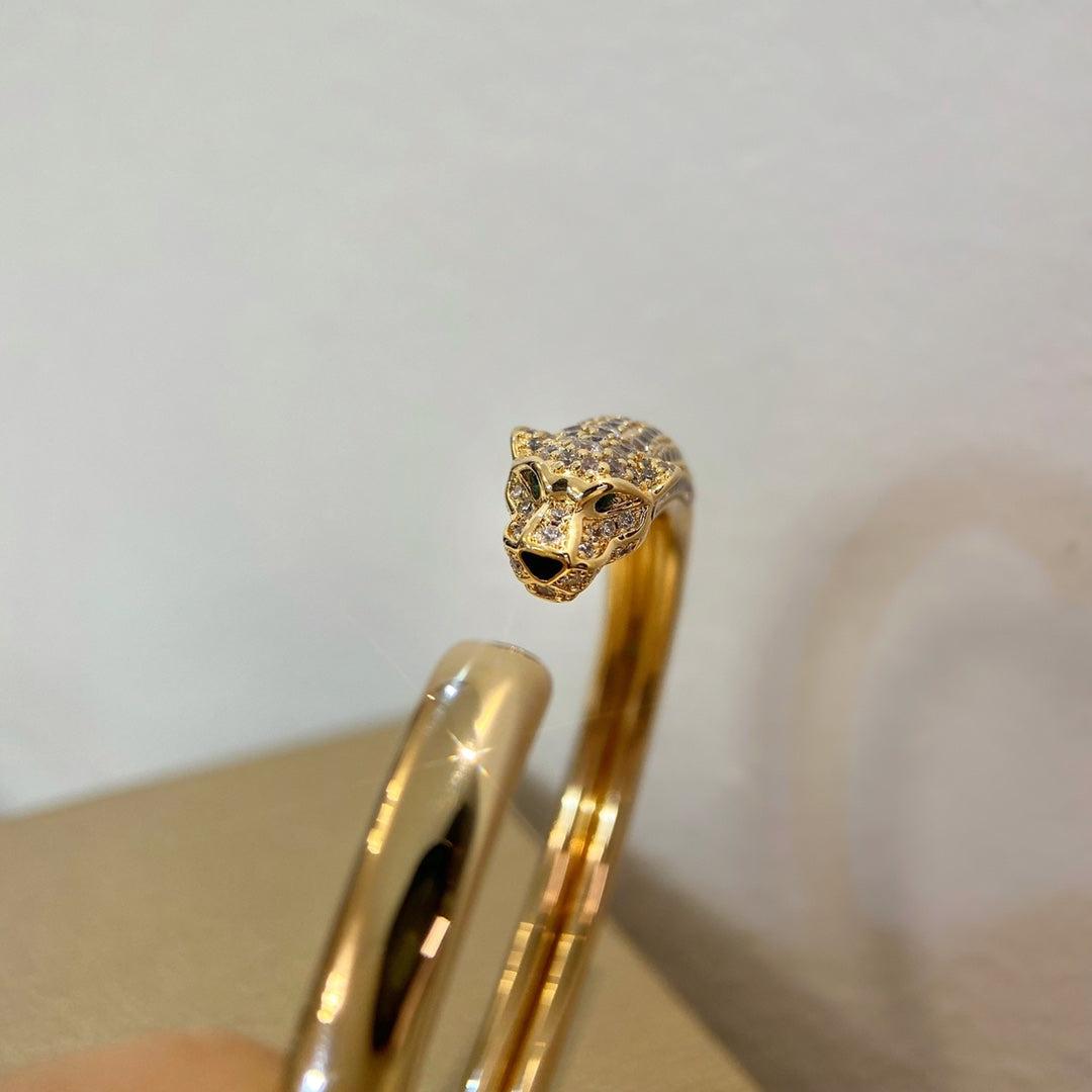 [Dawnora Jewelry]PANTHERE GOLD DIAMOND OPEN BRACELET