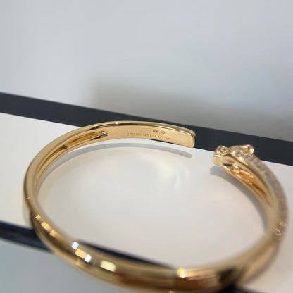 [Dawnora Jewelry]PANTHERE GOLD DIAMOND OPEN BRACELET