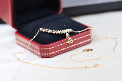 [Dawnora Jewelry]CLASH PINK GOLD NECKLACE