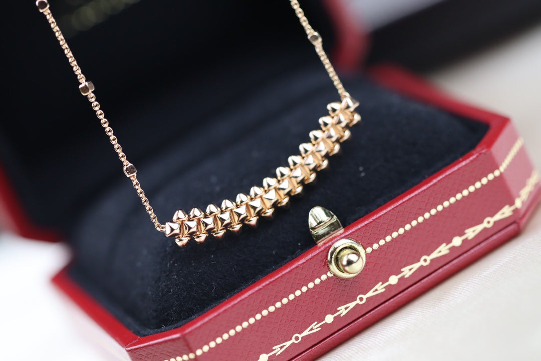 [Dawnora Jewelry]CLASH PINK GOLD NECKLACE