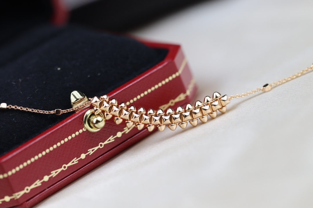 [Dawnora Jewelry]CLASH PINK GOLD NECKLACE