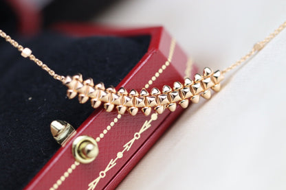 [Dawnora Jewelry]CLASH PINK GOLD NECKLACE
