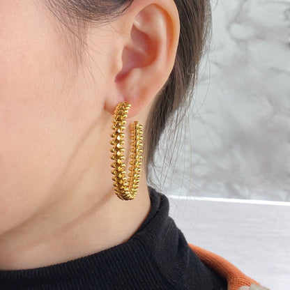 [Dawnora Jewelry]CLASH LARGE HOOP EARRINGS