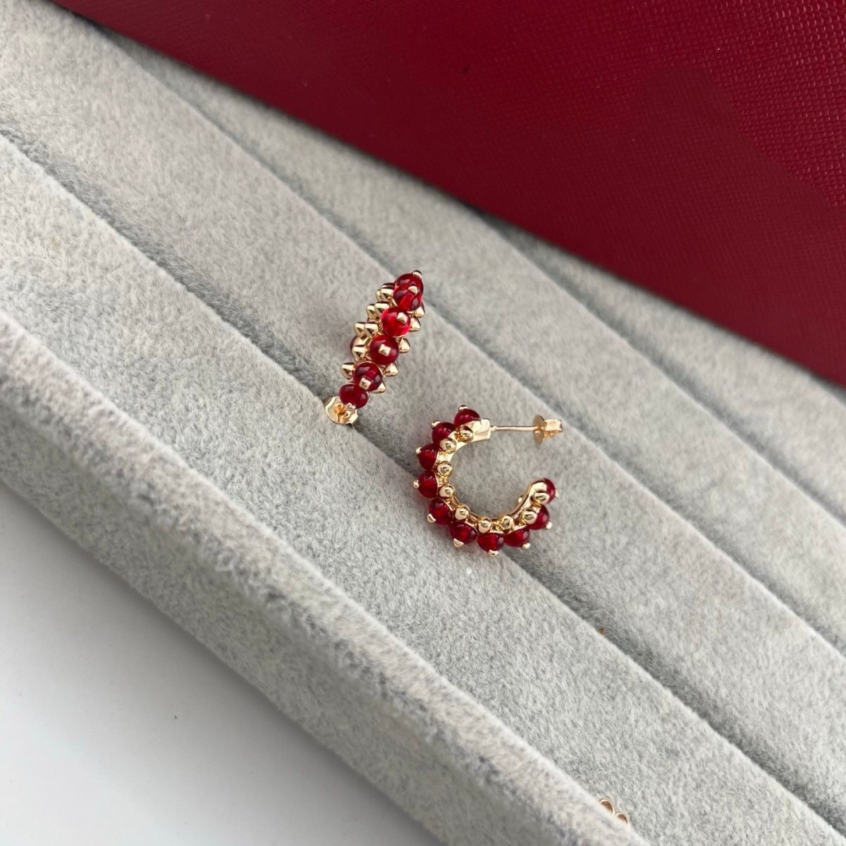 [Dawnora Jewelry]NEW COLORED GEMSTONE COLLECTION SMALL HOOP EARRINGS