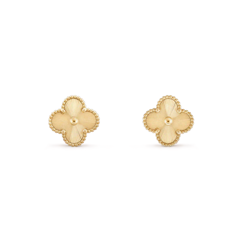 [Dawnora Jewelry]CLOVER MINI 9.5MM LASER EARRINGS