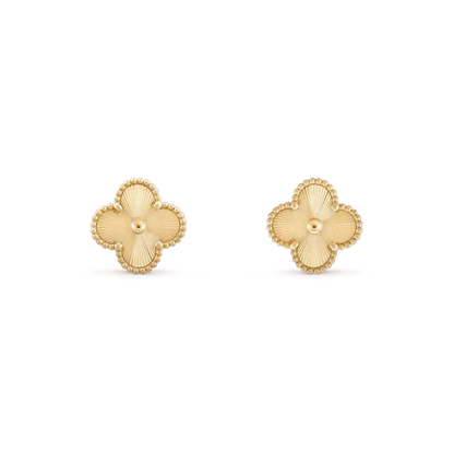 [Dawnora Jewelry]CLOVER MINI 9.5MM LASER EARRINGS