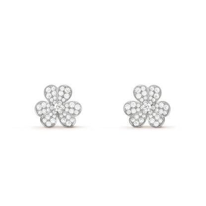 [Dawnora Jewelry]CLOVER COMOS DIAMOND EARRINGS SILVER