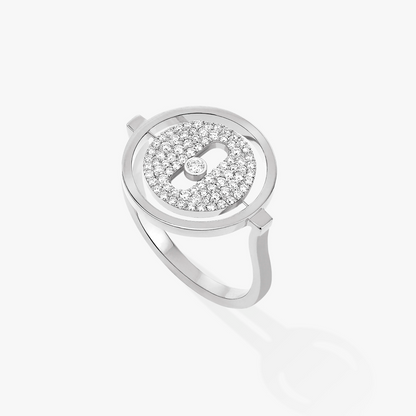 [Dawnora Jewelry]LUCKY MOVE PAVED SILVER DIAMOND RING