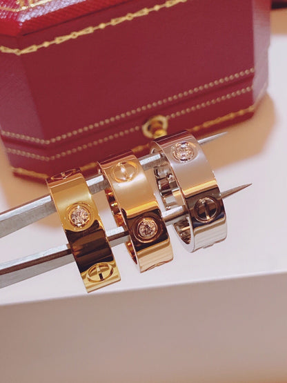 [Dawnora Jewelry]Three-Diamond Ring