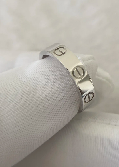 [Dawnora Jewelry]LOVE RING 4MM 1 DIAMOND SILVER