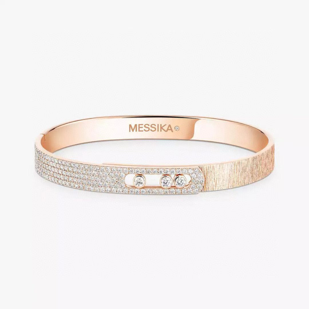 [Dawnora Jewelry]2026 BRAND-NEW FROSTED BRACELET WITH DIAMONDS THREE COLORS
