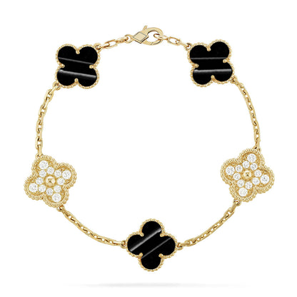 [Dawnora Jewelry] CLOVER 5 MOTIF PULSAR STONE BRACELET COLLECTION