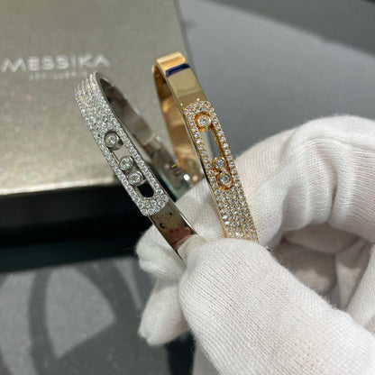 [Dawnora Jewelry]Move Noa Rose Gold Pavé Diamond Bangle Bracelet