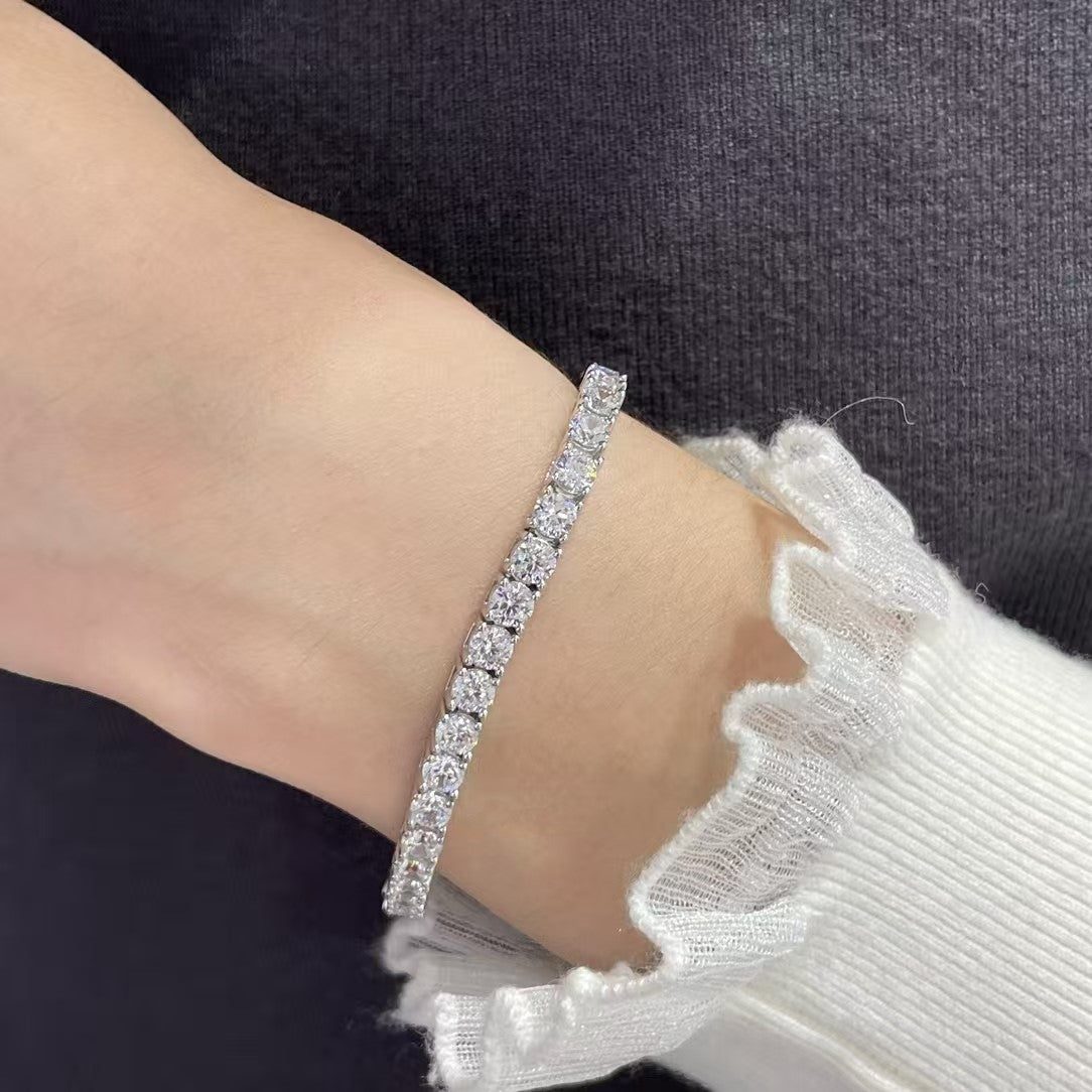 [Dawnora Jewelry jewelrys]TENNIS BRACELET WITH FULL DIAMOND SETTING
