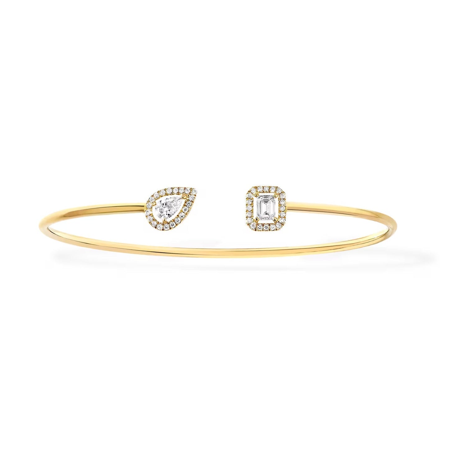 [Dawnora Jewelry]JONC FLEX MY TWIN TOI & MOI SILVER DIAMOND BRACELET