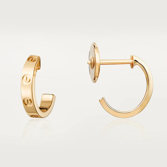 [Dawnora Jewelry]LOVE EARRINGS 2.65MM PINK GOLD