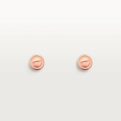 [Dawnora Jewelry]LOVE EARRINGS PINK GOLD 10MM