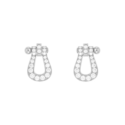 [Dawnora Jewelry]FORCE 10 FULL DIAMOND STUD EARRINGS MINI MODEL
