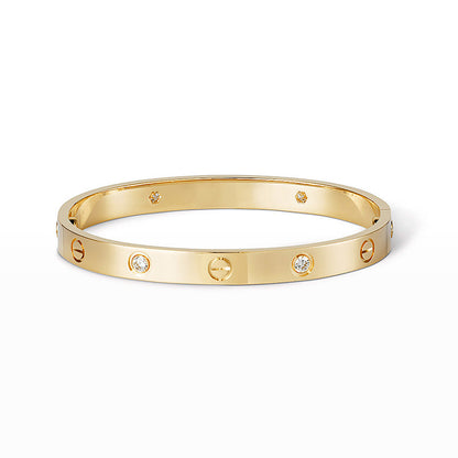 [Dawnora Jewelry]LOVE BRACELET 6.1MM 4 DIAMONDS