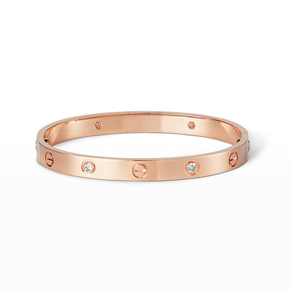 [Dawnora Jewelry]LOVE BRACELET 6.1MM 4 DIAMONDS